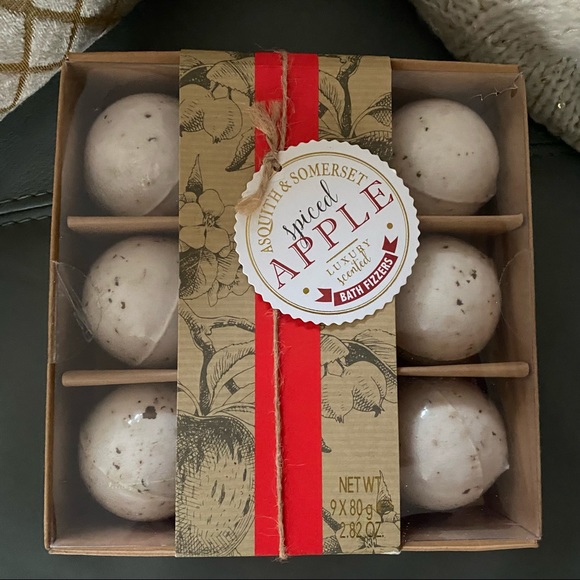 Asquith & Somerset Other - 🍎ASQUITH & SOMERSET Spiced APPLE Luxury Scented BATH FIZZERS Bombs SET of 9